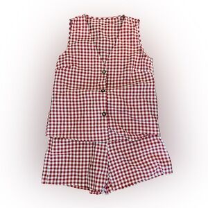 Plaid Tank and Shorts Set